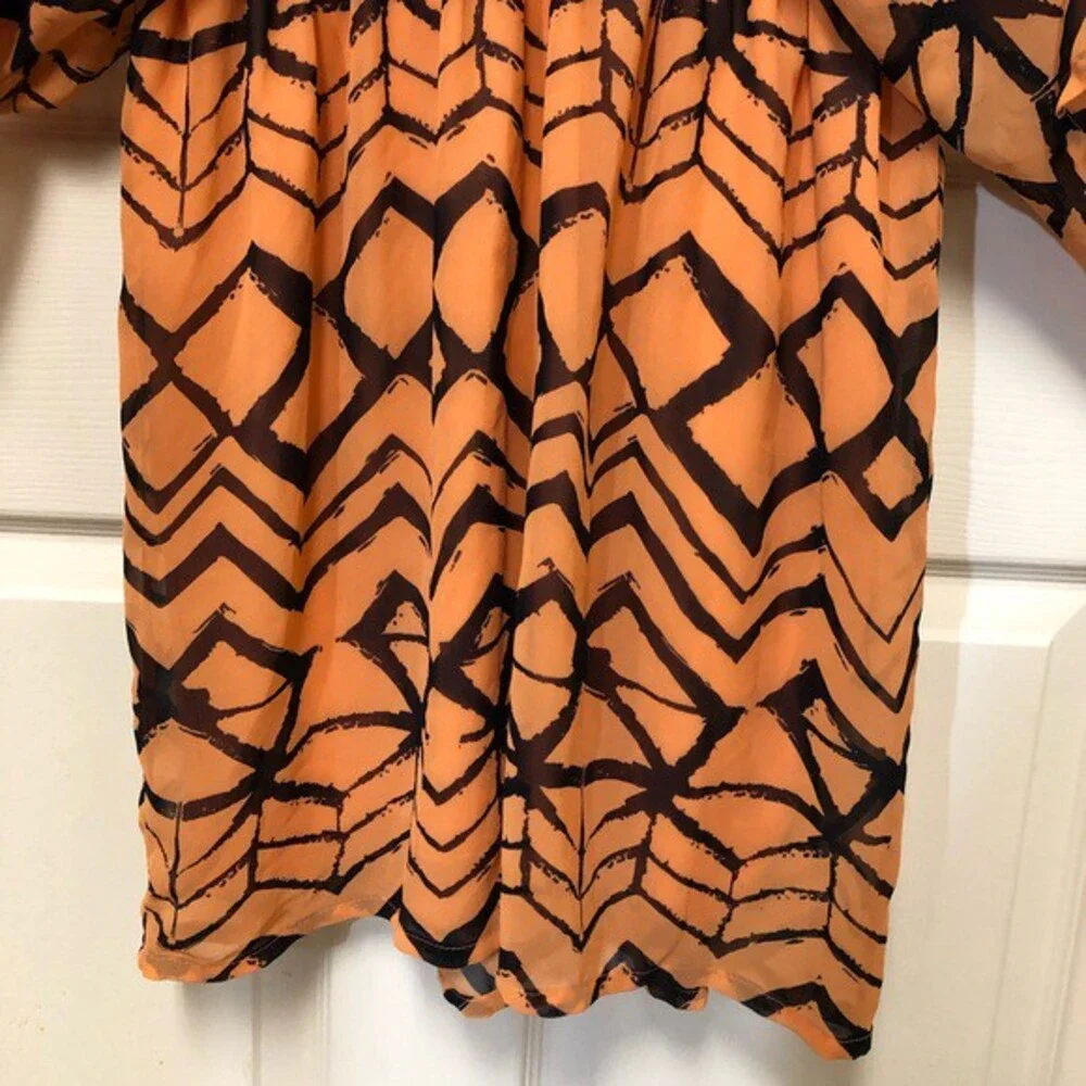 Hello Miss Chiffon Chevron See-Through Dress
